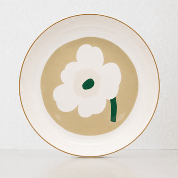 MARIMEKKO | OIVA UNIKKO SERVING DISH | 32CM | WHITE + BEIGE + SAND + GREEN