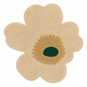 MARIMEKKO | UNIKKO BATH MAT | 73CM X 74CM | HAY + SAND + EMERALD