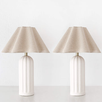 ALBERTA TABLE LAMP BUNDLE X2 | NATURAL CERAMIC