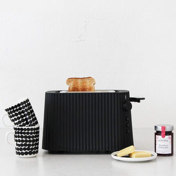 ALESSI | PLISSE TOASTER | 2 SLICE | BLACK