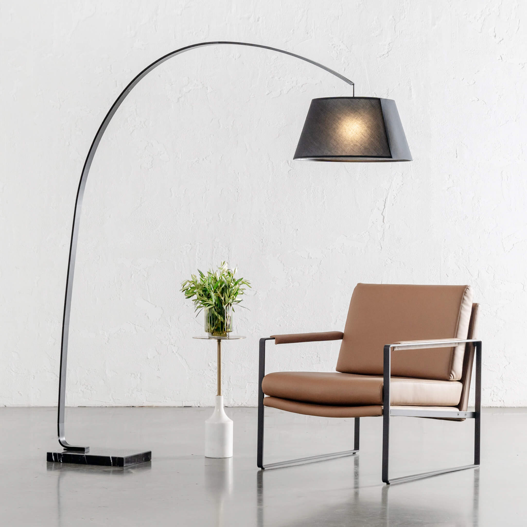 Curved Floor Lamp Black Modern Arc Floor Lamp With Adjustable Hanging