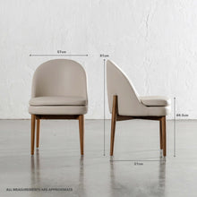 ARCHER VEGAN LEATHER DINING CHAIR | STOWE SAND BEIGE | MEASUREMENTS