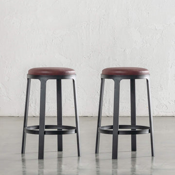 ARNHEM COUNTER STOOL | BUNDLE + SAVE | BURNISHED CURRANT VEGAN LEATHER