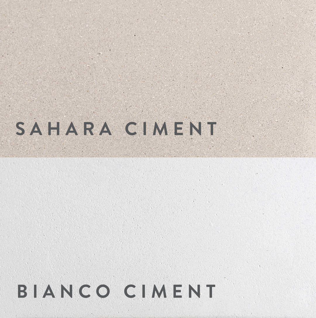 ARIA HALMSTAD DINING TABLE  |  BIANCO CIMENT + WHITE IRON LEGS  |  260CM