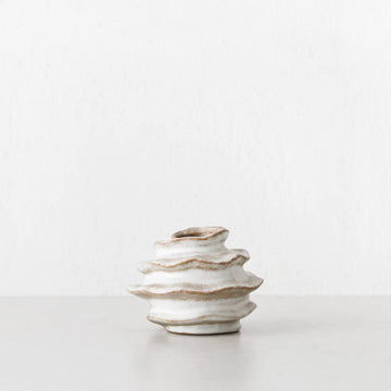 BARDIN ORGANIC BUD VASE | MEDIUM | TAUPE FOG CERAMIC