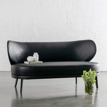 BERGEN MOLENHOEK 2 SEAT SOFA | NOIR BLACK VEGAN LEATHER