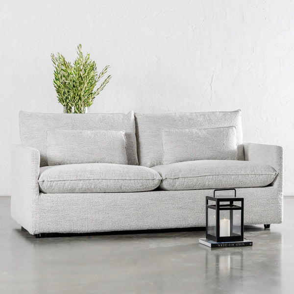 PILOTI BREMAN SLIP COVER SOFA BED | 3.5 SEATER | ASHEN MIST BOUCLE