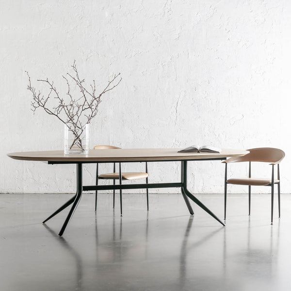 BRETON OVAL DINING TABLE | BIRCH ASH WOOD GRAIN | 260CM