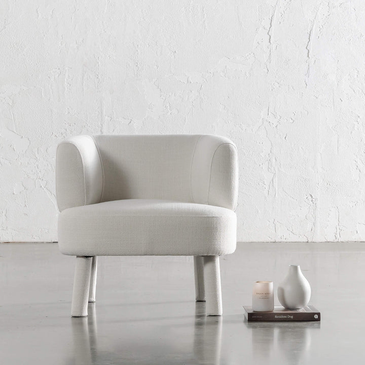 CARSON ATINA ROUNDED ARMCHAIR | SKIMMING STONE WEAVE