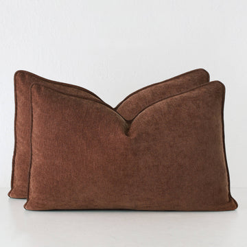 CARSON CUSHION BUNDLE X2 | 40 x 60 | TERRA RUST TEXTURED VELOUR