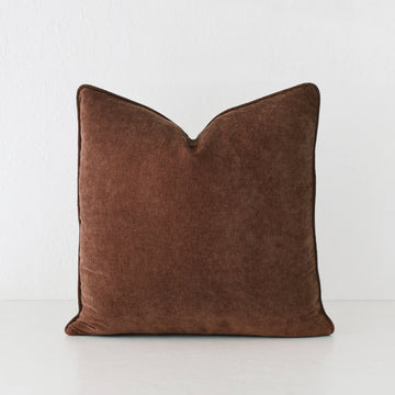 CARSON CUSHION | TERRA RUST TEXTURED VELOUR | 50X50