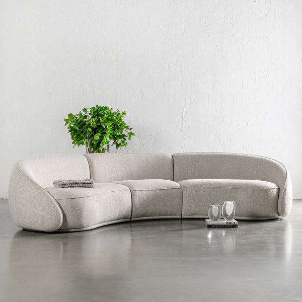 CARSON LINCOLN CURVED 3S SOFA | SANDY DUSK