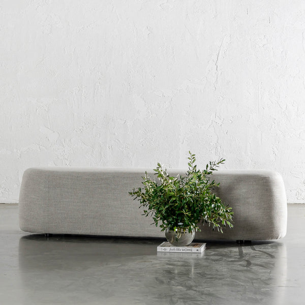 CARSON CURVED SLIM BENCH OTTOMAN | XL 180CM | JOVAN EARTH