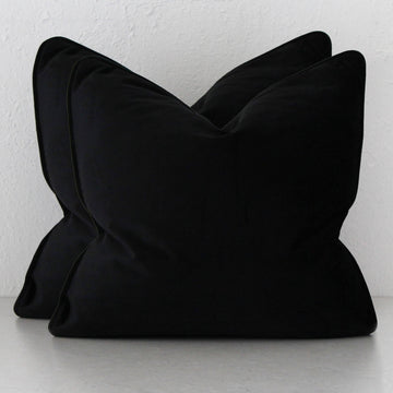 CARSON CUSHION BUNDLE X2 | 60X60 | NOIR BLACK VELVET
