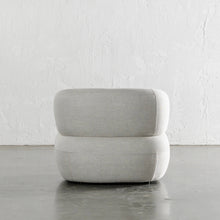 CARSON ROUNDED ARMCHAIR BACK VIEW |  JOVAN DOVE