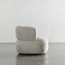 CARSON ROUNDED ARMCHAIR SIDE VIEW  |  JOVAN EARTH
