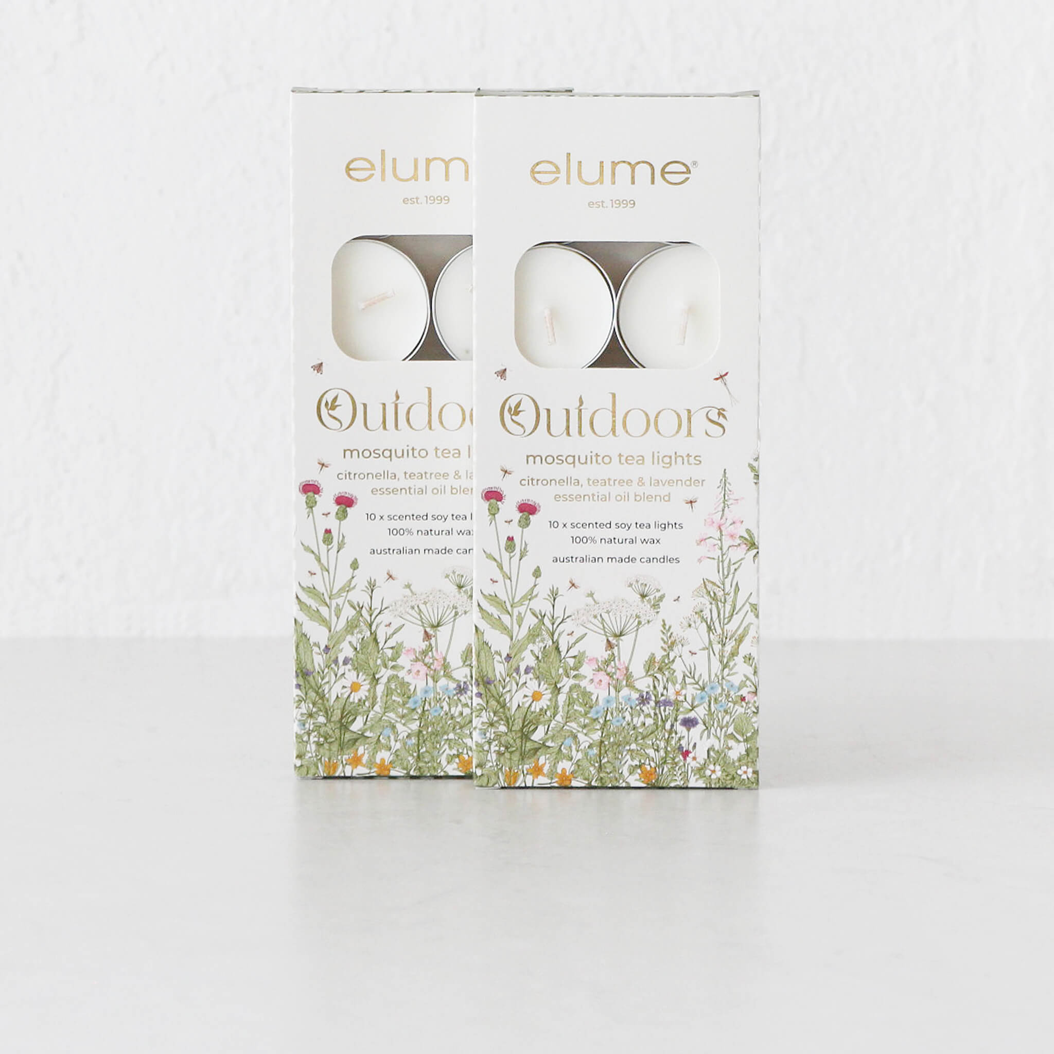 ELUME | CITRONELLA TEALIGHT SOY CANDLES | 20 PACK | 5+HR | CITRONELLA ...