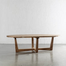 FLORENCE OVAL RECLAIMED TEAK INDOOR DINING TABLE  UNSTYLED |  260CM