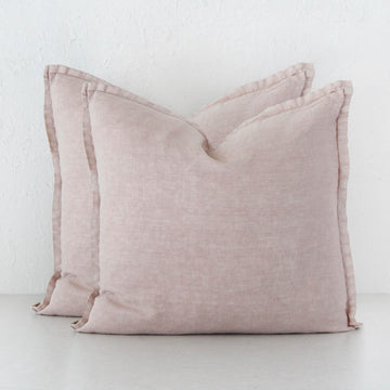 FRENCH LINEN CUSHION BUNDLE X2 | 50X50 | NUDE PARCHMENT