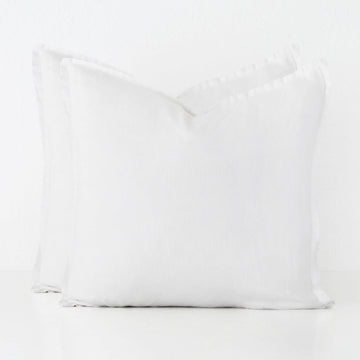 FRENCH LINEN CUSHION BUNDLE X2 | 60 X 60CM | CASPER WHITE