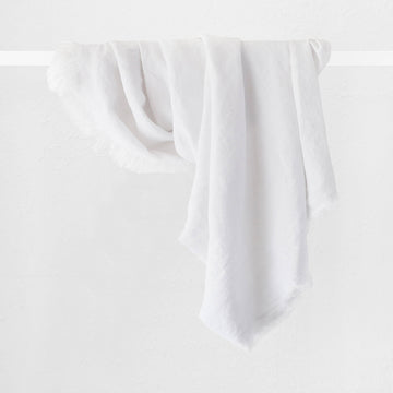 LBD EXCLUSIVE | FRENCH LINEN THROW | 180X140CM | CASPER WHITE