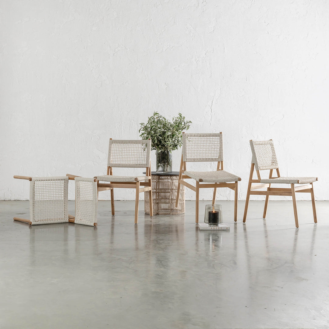 PRE ORDER  |  IONICA WOVEN INDOOR/OUTDOOR DINING CHAIR  |  BEECH IVORY