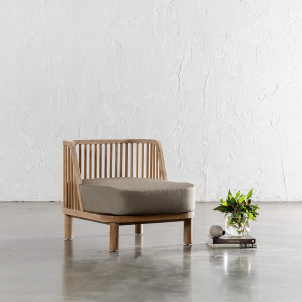 JASPER ULU SPINDLE TIMBER OUTDOOR SOFA CHAIR | BEIGE