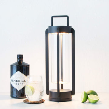 LBD EXCLUSIVE | PLAGE TOUQUET RECHARGEABLE INDOOR/OUTDOOR LED LANTERN | MATTE BLACK