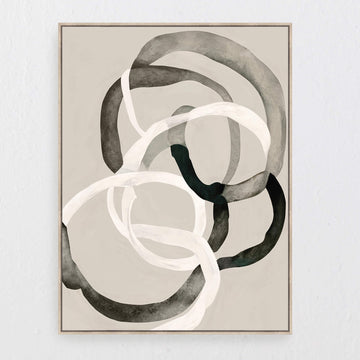 LBD Exclusive | Verdugo Framed Canvas Print | 120x160cm | Off White + Black + Natural