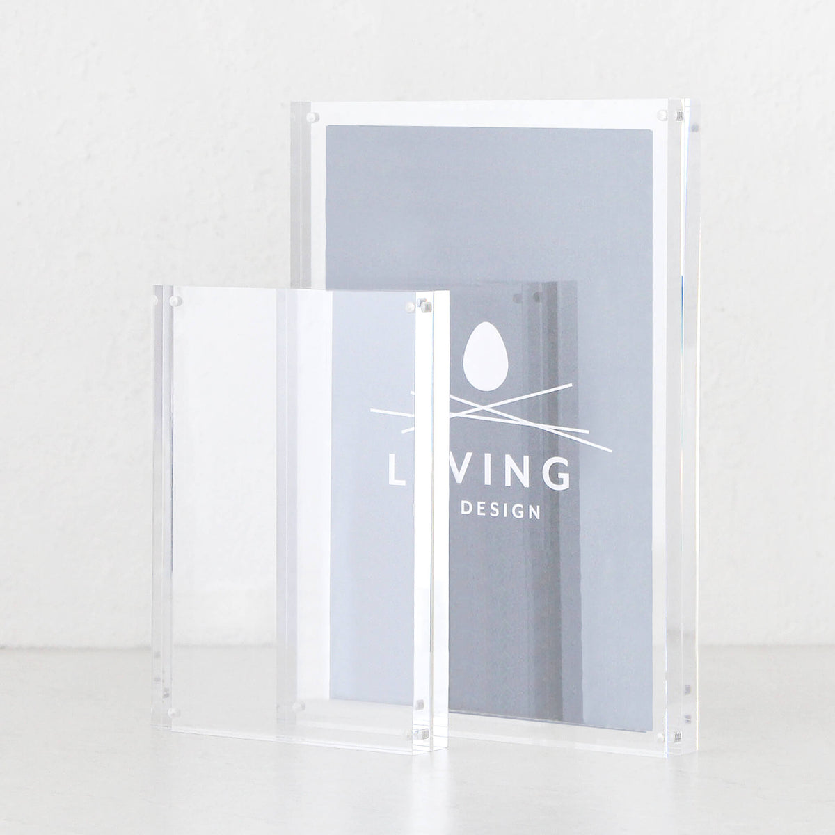 LUCID PERSPEX PHOTO FRAME SET PACKAGE INCLUDE A5 + A4 FRAME Living