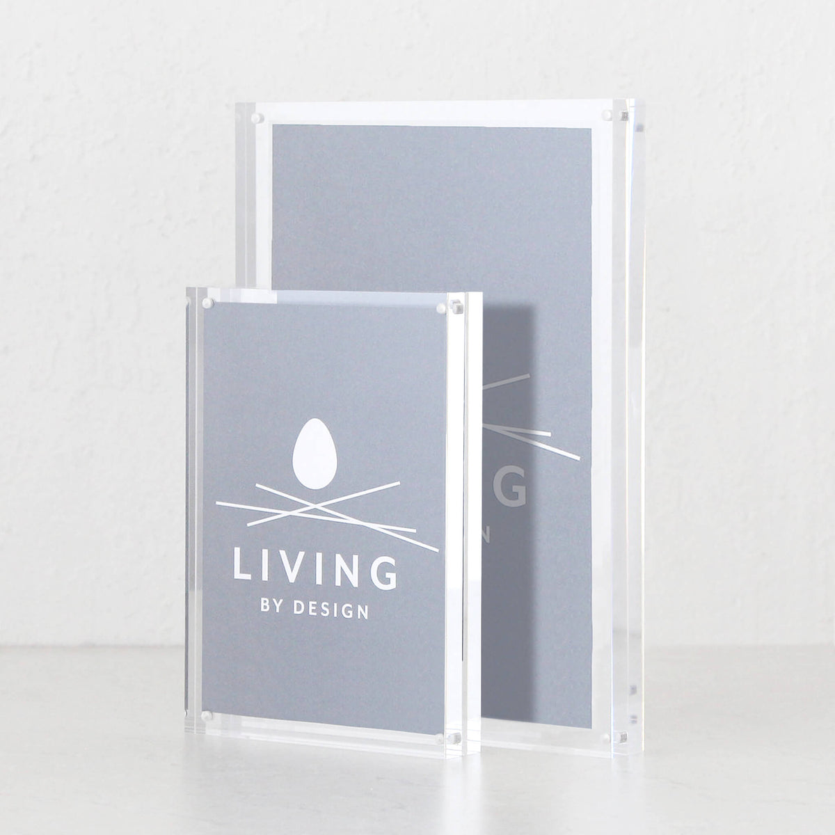 LUCID PERSPEX PHOTO FRAME SET PACKAGE INCLUDE A5 + A4 FRAME Living