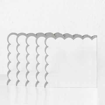 LYRA PAPER NAPKIN BUNDLE X5 | WHITE + SILVER
