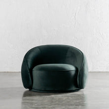 CARSON LINCOLN CURVED ARM CHAIR UNSTYLED |  HIGHLAND GREEN VELVET