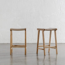 PRE ORDER | MALAND HIDE LEATHER BAR STOOL | LIGHT TAUPE LEATHER HIDE