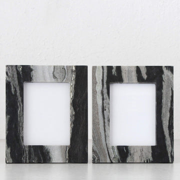 MARAIS MARBLE PHOTO FRAME BUNDLE X2 | 5X7 | BLACK MARBLE