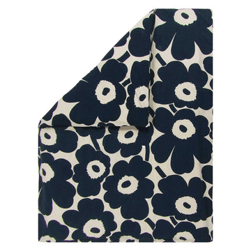 MARIMEKKO BED BUNDLE | UNIKKO DUVET QUILT COVER + 2 PILLOWCASES | NAVY BLUE + BEIGE