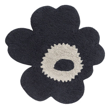 MARIMEKKO | UNIKKO BATH MAT | 73X74CM | CHARCOAL + OFF WHITE