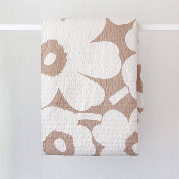 MARIMEKKO | UNIKKO PADDED BEDSPREAD LINEN | 160X260 | OFF WHITE