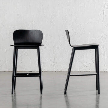 MARKOS BAR CHAIR | BLACK GRAIN
