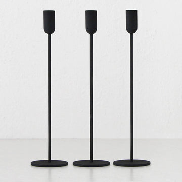 MONA CANDLE HOLDER LARGE BUNDLE X3 | BLACK