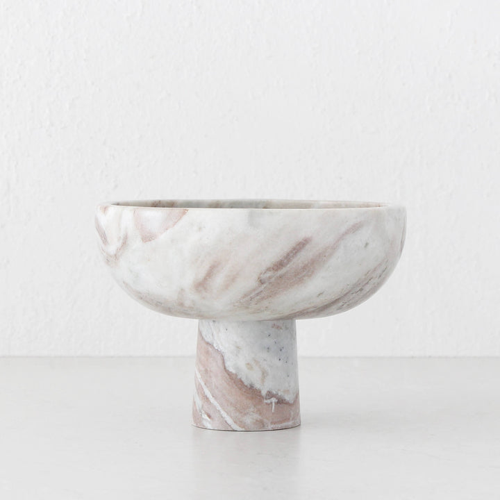 MARCO MARBLE FOOTED BOWL | NUDE MARBLE