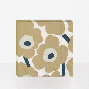 MARIMEKKO | UNIKKO PAPER NAPKINS BUNDLE X3 | CREAM + LINEN