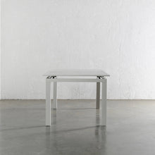 PALOMA MODERNA EXTENSION DINING TABLE   |  WHITE ALUMINIUM  |  END VIEW AT 180CM