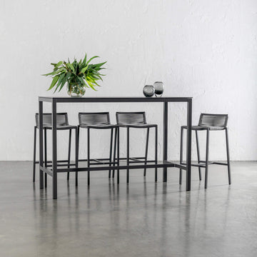 PALOMA CERAMICA INDOOR/OUTDOOR 160CM BAR TABLE + 8 ROPE BAR STOOLS BUNDLEPALOMA CERAMICA INDOOR/OUTDOOR 160CM BAR TABLE + 6 ROPE BAR STOOLS BUNDLE