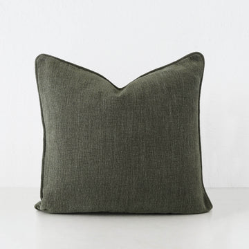 PANTANO LINEN WEAVE CUSHION | DEEP FOREST GREEN | 40X60 | 50X50 | 60X60