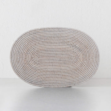 PAUME RATTAN OVAL PLACEMAT | WHITE WASH | SET OF 4