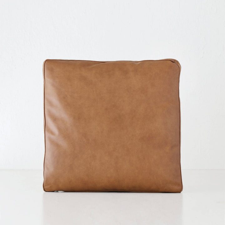 PILOTI LEATHER SCATTER CUSHION | 45X45CM | DAKOTA SADDLE TAN