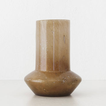 PRALI VASE | TALL 26CM | BURNT AMBER GLASS