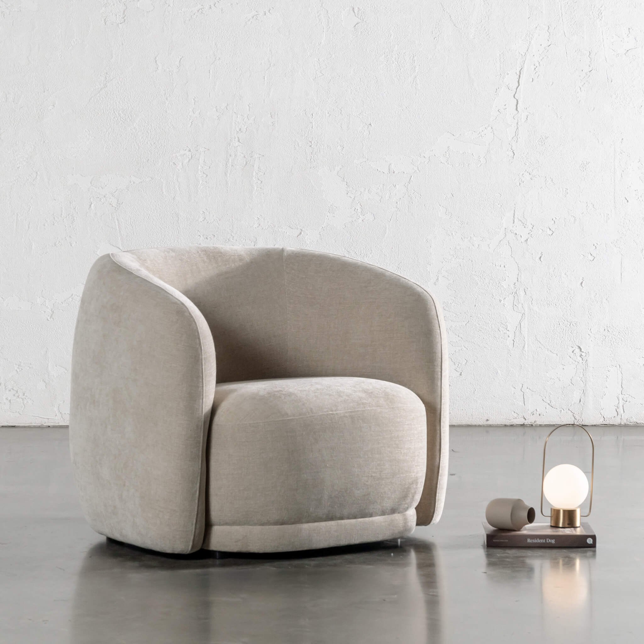 PURBECK CURVED ARMCHAIR | WARM SORRENTO SAND – Living By Design