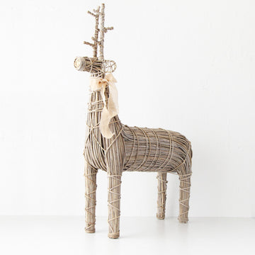 RATTAN TWISTED TWIG REINDEER | XL | 120CM | NATURAL RATTAN